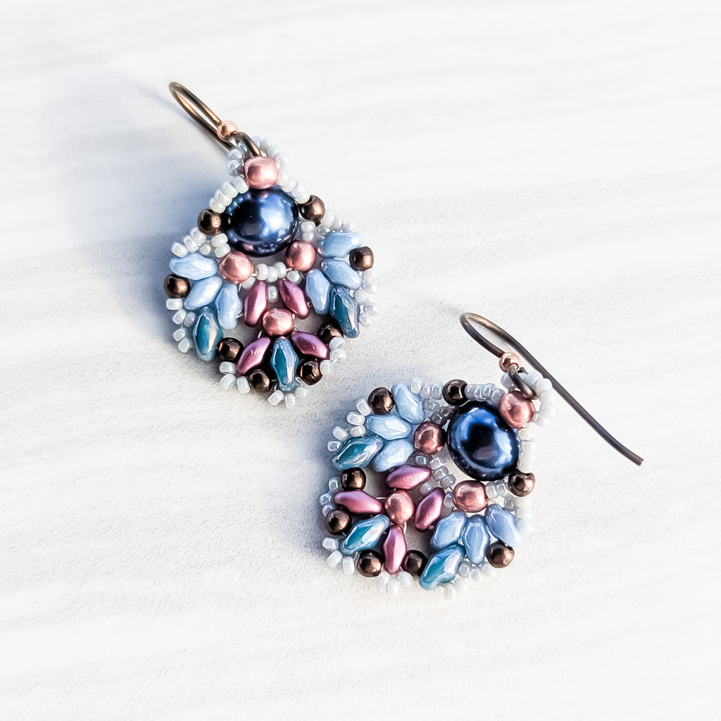 mini bead kit - Spanish Veil Earrings
