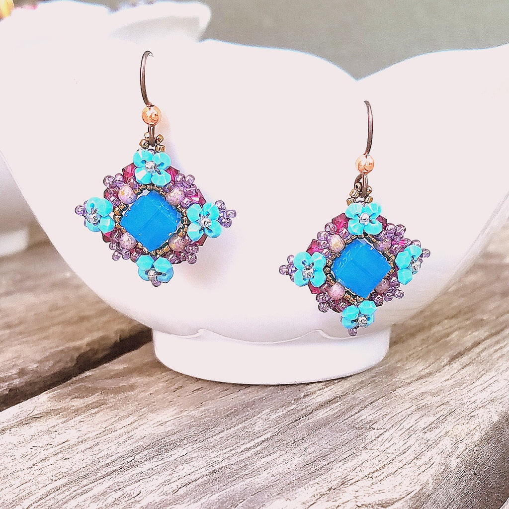 mini bead kit - Cushioned Cube Earrings